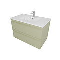 AQ77060-GS Комплект мебели: Тумба 60см ВЕГА с раковиной AQ0460-00, 2 ящика,  цвет шалфей зеленый