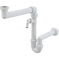Сифон для мойки со штуцером и накидной гайкой, арт.A872P