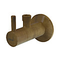 Угловой вентиль с фильтром 1/2" DN 3/8", круглый под бронзу, арт. ARV001-ANTIC