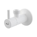 Угловой вентиль с фильтром 1/2" D 1/2", круглый, белый арт.ARV003B