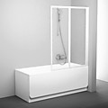 Шторка на борт ванны Ravak складная VS2 105 белый профиль прозрачное стекло 796M0100Z1