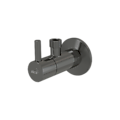 Угловой вентиль с фильтром 1/2"?3/8", круглый, GUN METAL-глянец, арт.ARV001-GM-P
