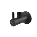 Угловой вентиль с фильтром 1/2" D 1/2", круглый, черный/матовый арт.ARV003-BLACK